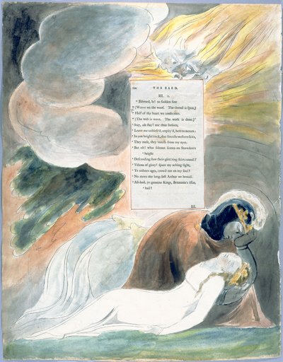 The Poems of Thomas Gray, Design 62, The Bard 10 by William Blake